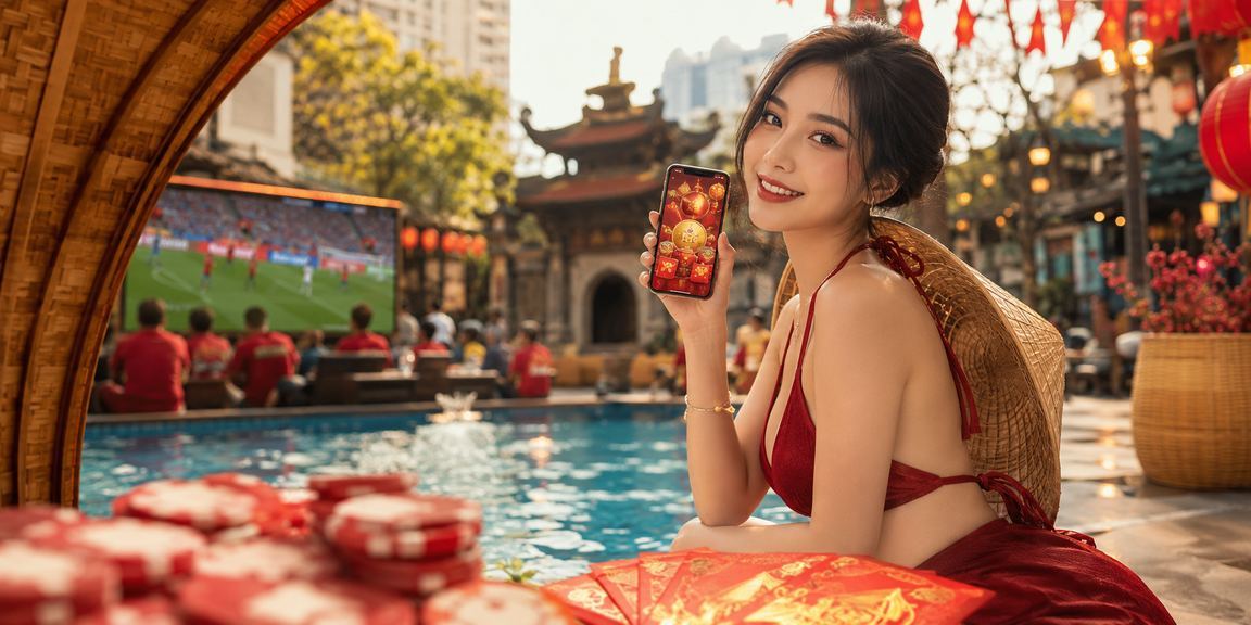 Người dùng Hà Nội nhận phong bì đỏ và thưởng với nón lá truyền thống