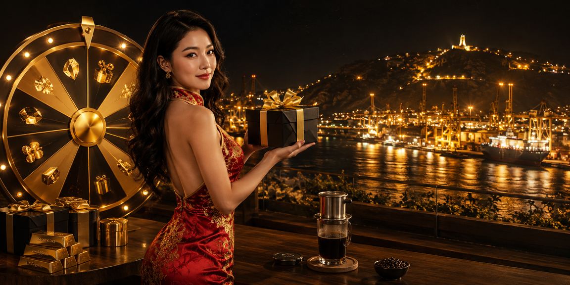 Bàn roulette bên bờ biển Vũng Tàu với ly cà phê Việt Nam